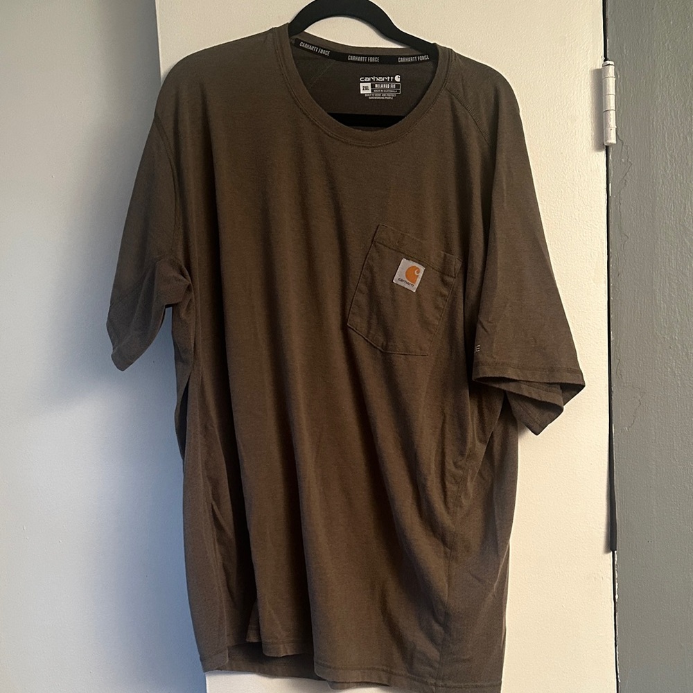 Carhartt Men's Olive Short Sleeve Pocket Tee